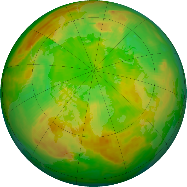 Arctic ozone map for 20 June 1982
